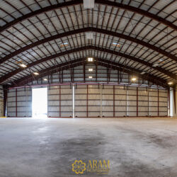 Empty aviation hanger.